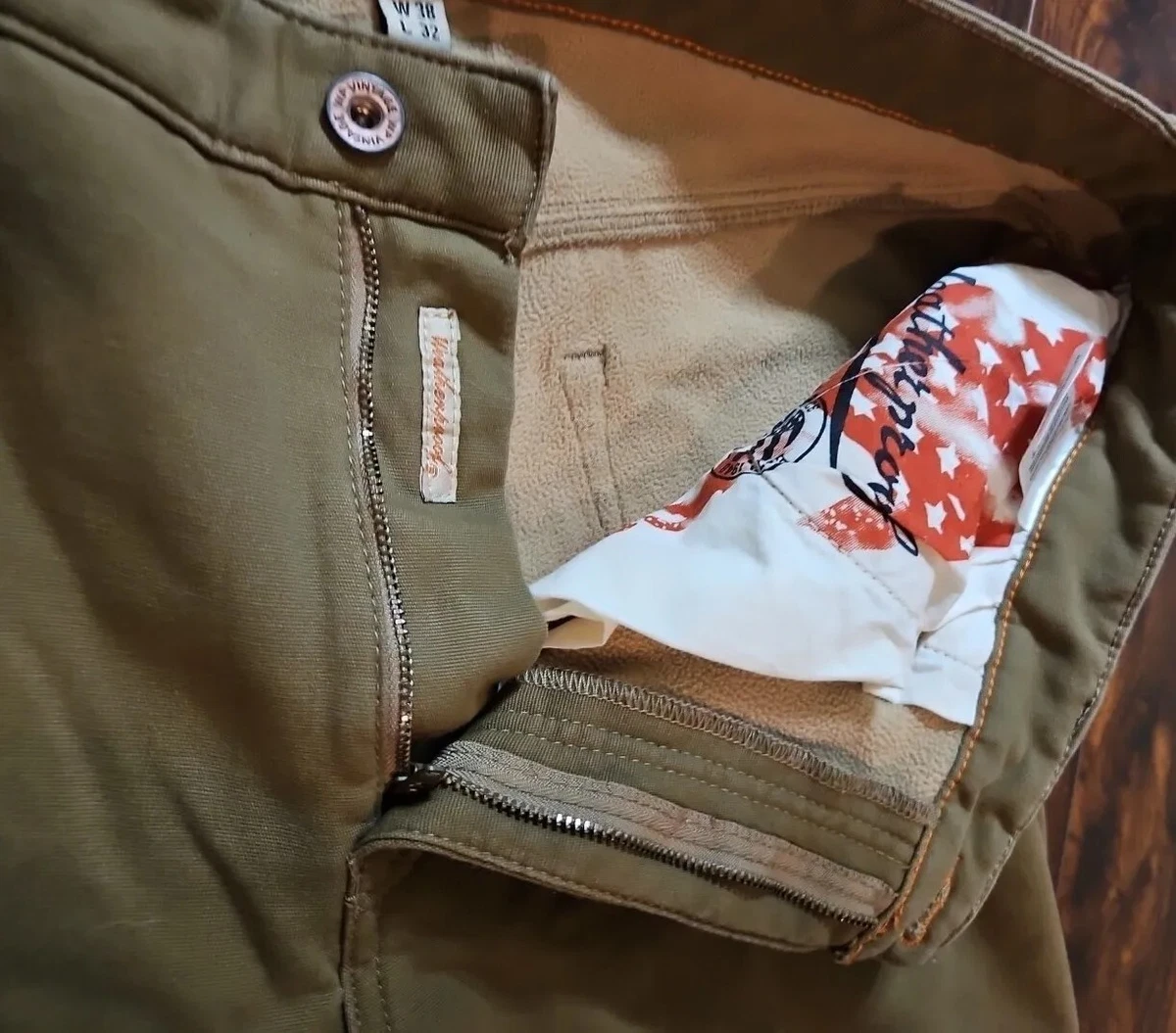 Men s Original Weatherproof vintage Fleece Lined Insulated pants Mens 38