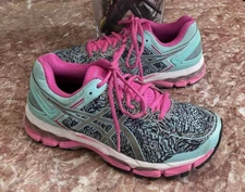 Asics GEL-Kayano 22 Lite-Show Women's Pink Aqua-Splash Running Shoes T5A6N Sz 9
