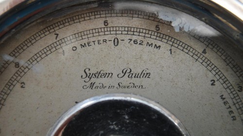 RARO ALTIMETRO DI PRECISIONE DI SISTEMA PAULIN SVEZIA PER STRUMENTI NAVIGATORE SF US - Foto 7 di 12