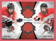 2016-17 Tyson Jost - Michael McLeod Upper Deck Team Canada Juniors Jersey TCD-JM