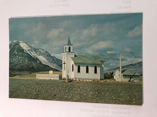 Postal vintage de Blairmore Alberta Drive In Chapel - Imagen 1 de 2