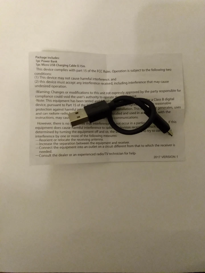 Paquete de batería ultra delgado tamaño billetera - 2500 mAh - azul (B) Foto 2 de 4