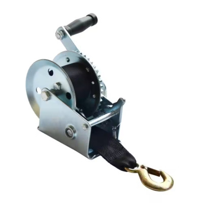 Bridgeland Trailer Winch Manual 1500 lb with Strap Hook for Boat ATV Jet Ski