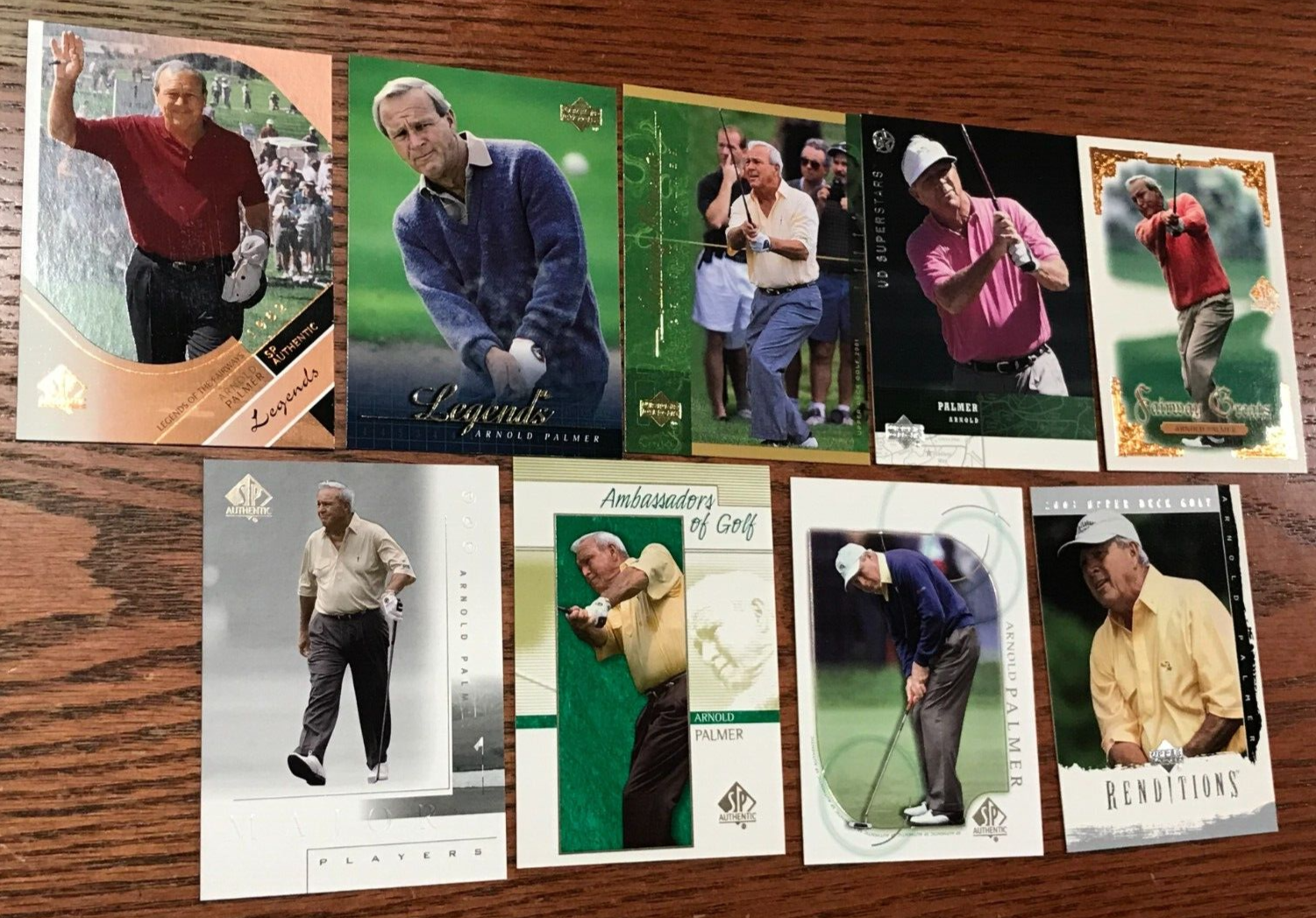 2001-2003 SP Authentic & Upper Deck Arnold Palmer Golf Cards - MAR097