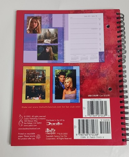 Buffy the Vampire Slayer RARE 2005/2006 Planner Picture Book New Unused - Picture 2 of 5