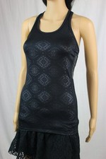 Camiseta sin mangas Ralph Lauren Razor Back para dama ~ Estampado negro ~ Nueva con etiquetas ~