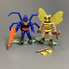 Ultra Rare NEW 2 MEGA Construx ETERNIA BATTLEGROUND MOTU BUZZ-OFF WEBSTOR FIGURE