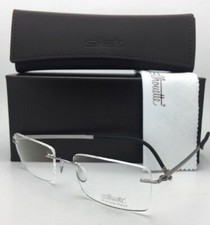 SILHOUETTE Eyeglasses HINGE C-2 5470 60 6052 23K Gold Plated Silver-Black Frames