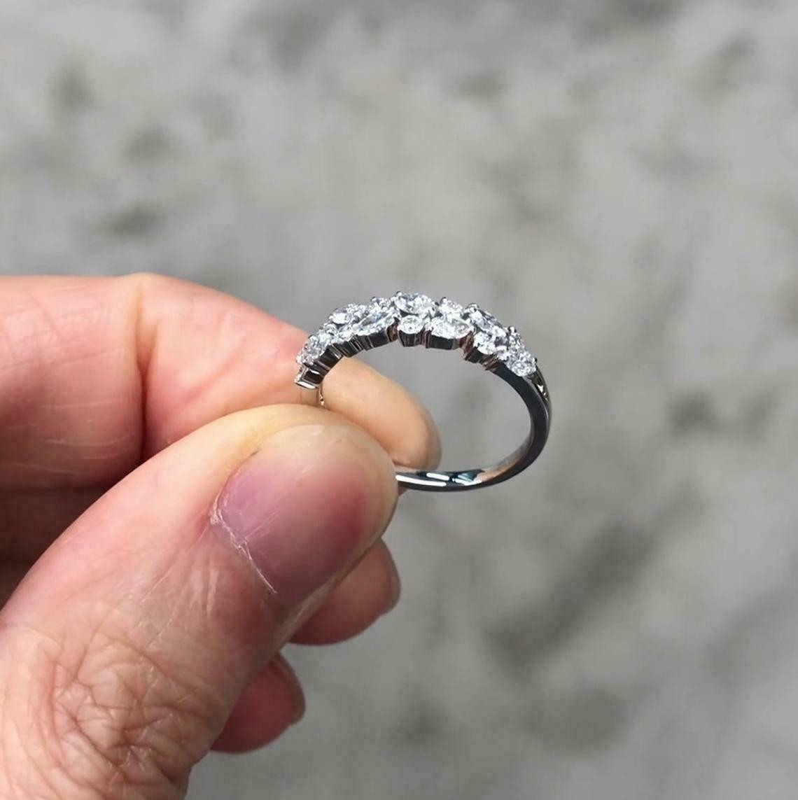 Bague Solitaire Fiançailles 2 Carats Imitation Diamant - Or Blanc Plaqué Sur Argent 925 - Taille 7 - Style élégant Sans Nickel