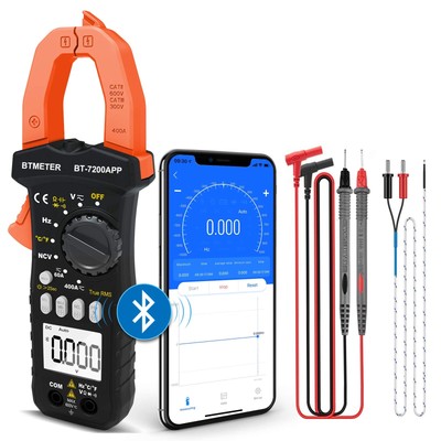 BTMETER BT-7200APP TRMS 6000 Counts Clamp Multimeter, Digital Clamp-on Ammete...