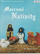 Macrame Nativity Christmas Scenes Vintage Pattern Book