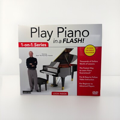 Play Piano In A Flash! 1 On 1 Series 11 DVDs Scott Houston Guy PBS Lessons NEW