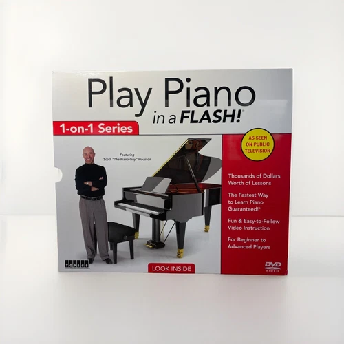 Play Piano In A Flash! 1 On 1 Series 11 DVDs Scott Houston Guy PBS Lessons NEW
