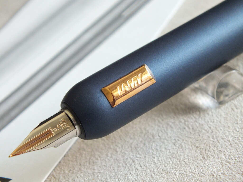 Lamy Dialog cc Matte Blue with Rose Gold 14K nib Safe Fountain Pen