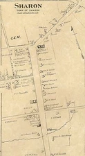 Sharon Cornwall Bridge Ellsworth CT 1874  Maps  with Homeowners Names Shown