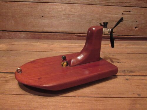 VINTAGE COX WOOD BOAT WITH ENGINE - PARTS!