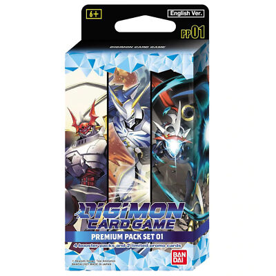 Digimon Card Game Premium Pack Set 1 | PP01 NEW SEALED 4 Booster Packs + 2PR | eBay UK Digimon Card Game Premium Pack Set 1 | PP01 NEW SEALED 4 Booster Packs + 2PR | eBay UK