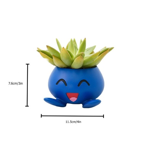 Oddish Pokemon Planter Pot 4" - Anime Succulent Plant Flowerpot | Anime Gift - Picture 7 of 8