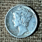 1942 Mercury (Winged Liberty Head) Dime 10C Philadelphia Silver 0.9 KM#140 — photo 1