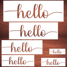 Large Stencils for Painting - 6 Pack Stencil Templates for Painting on Hello