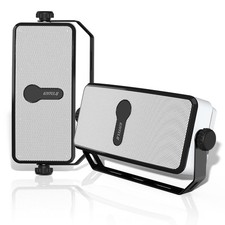 2PCS Bluetooth Outdoor Speakers IPX5 Waterproof Wall Mount Wireless Patio Garage