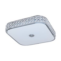 Led Deckenlampe Deckenleuchte Dimmbar Stahl Chrom Glas Brillantglas Weiß Klar