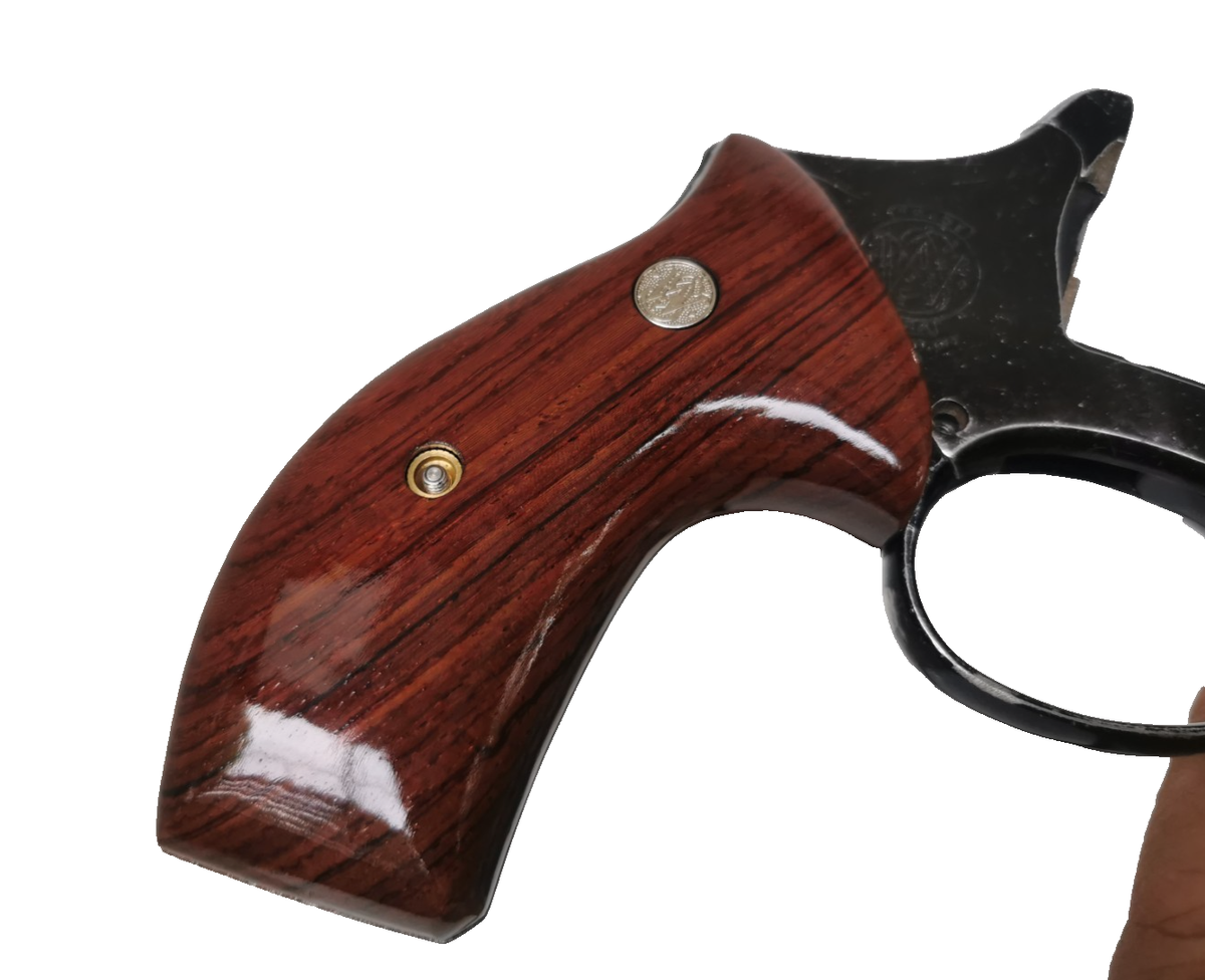 TARGET WOOD GRIPS FOR S&W K, L FRAME MOD 686 66 696 ROUND BUTT