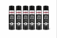 Simoniz Spray Paint Aerosol 500ml CAN fast drying Satin Black x6