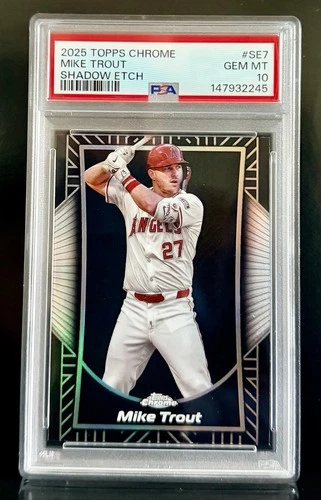 2025 Topps Chrome Mike Trout #SE-7 Shadow Etch “Case Hit” PSA 10