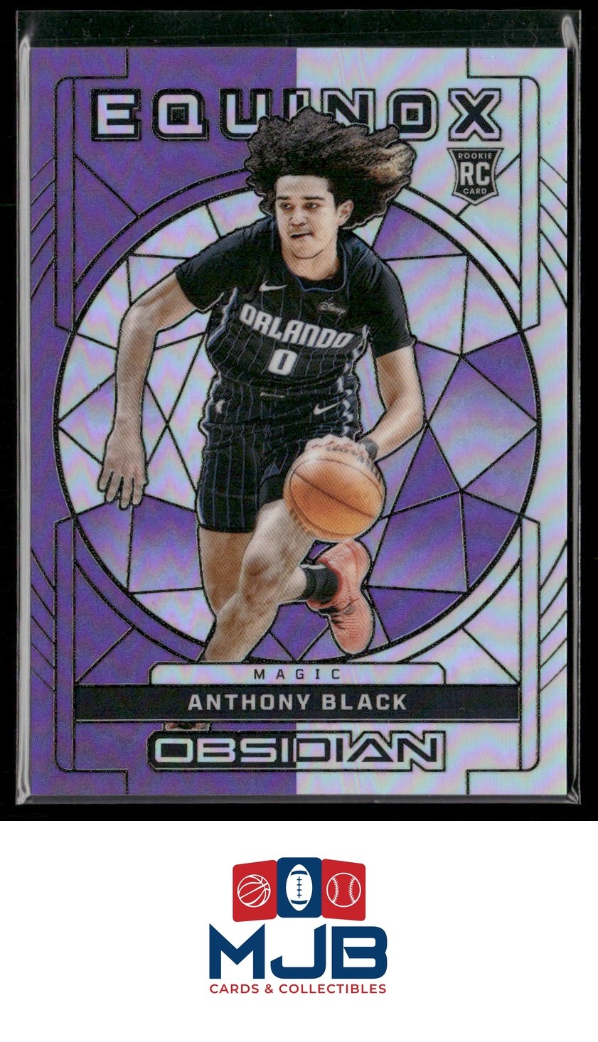2023-24 Obsidian Anthony Black Equinox Electric Etch Purple Flood #35/49 #7