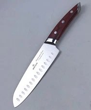 BREWIN Chefislosophi 7" SANTOKU Knife, PAKKAWOOD Handle, Stainless Steel Blade
