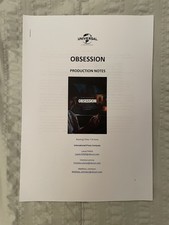 OBSESSION -2026- movie press kit, Johnston, Navarrette, Tomlinson, Lawless