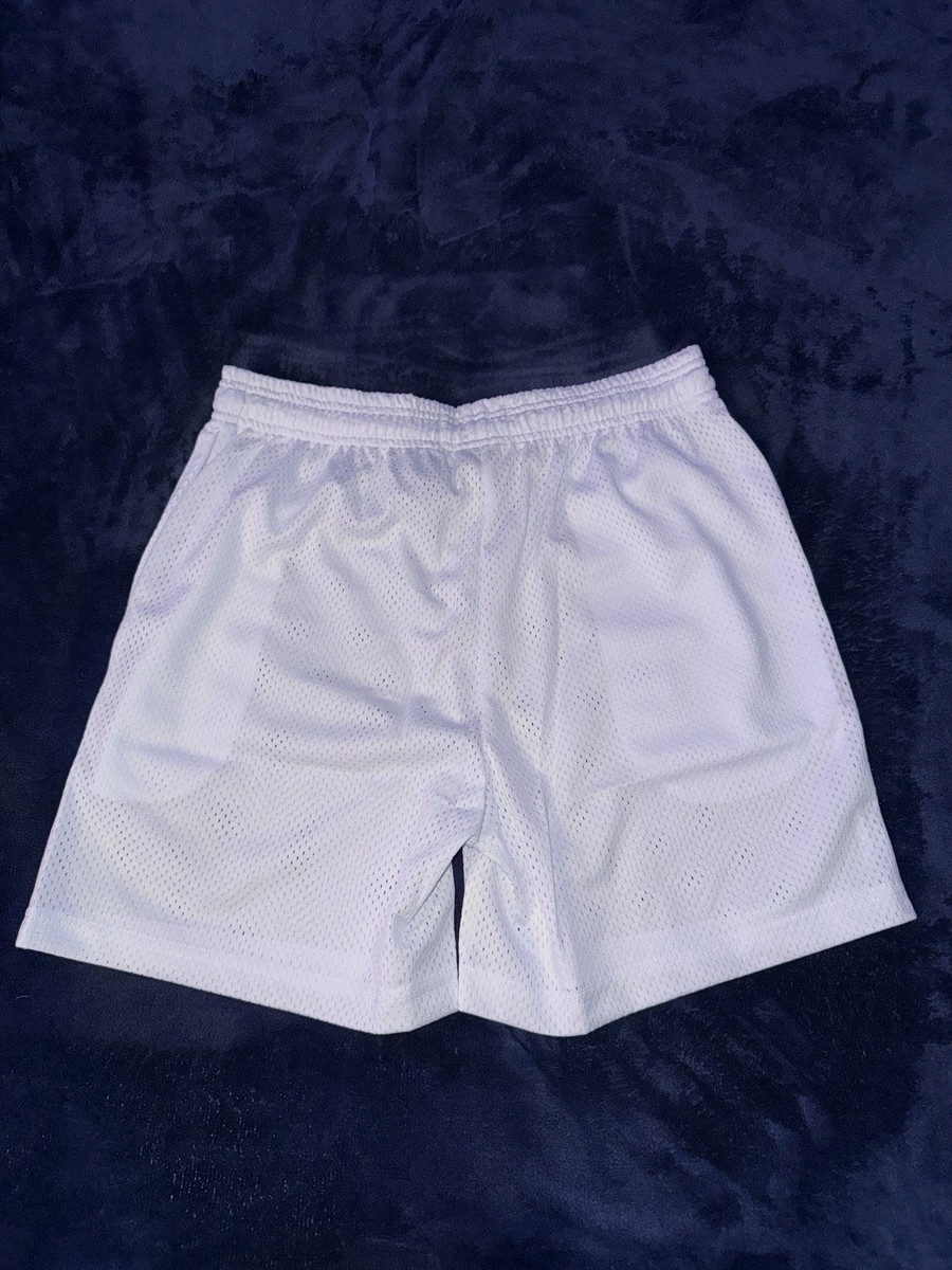 Eric Emanuel Mesh Sweat Shorts White Breathable Drawstring Size XL