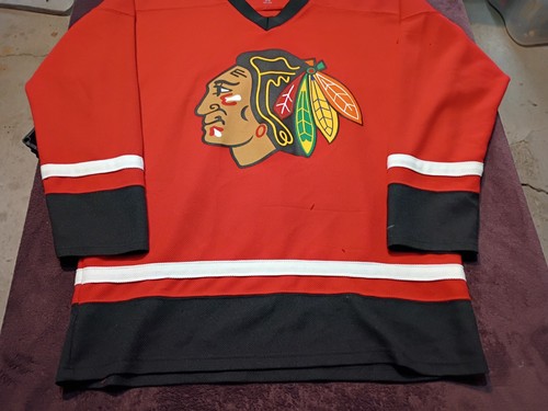 Camiseta deportiva de hockey de los Chicago Blackhawks roja mediana Jonathan Toews roja y negra - Imagen 15 de 24