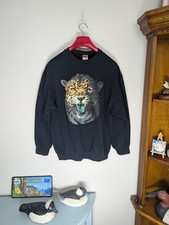 Jacksonville Jaguars Vintage Crewneck Sweatshirt With Large Jaguar Graphic
