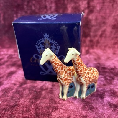 Ein bezauberndes Royal Crown Derby Arche Noah Giraffen. Verpackt. Perfekt. Erste Qualität.