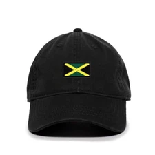 Jamaica Flag Embroidered Baseball Cap Cotton Adjustable Dad Hat