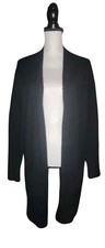 A New Day Black Long Cardigan Sweater Open Front XXL Duster