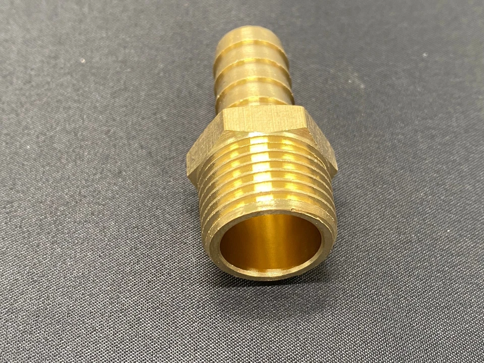 4 Pack Hex Adapter 3/8"  Male NPT to  3/8" Hose Barb - Image 4 of 4