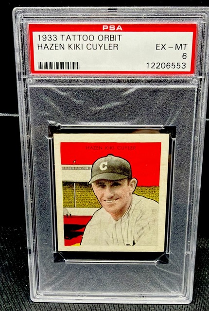 1933 Tattoo Orbit R305 Kiki Cuyler  Cubs HOF PSA 6