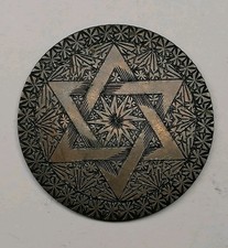 Early Queen Victoria Penny With An Engraved Star Of David To  Reverse