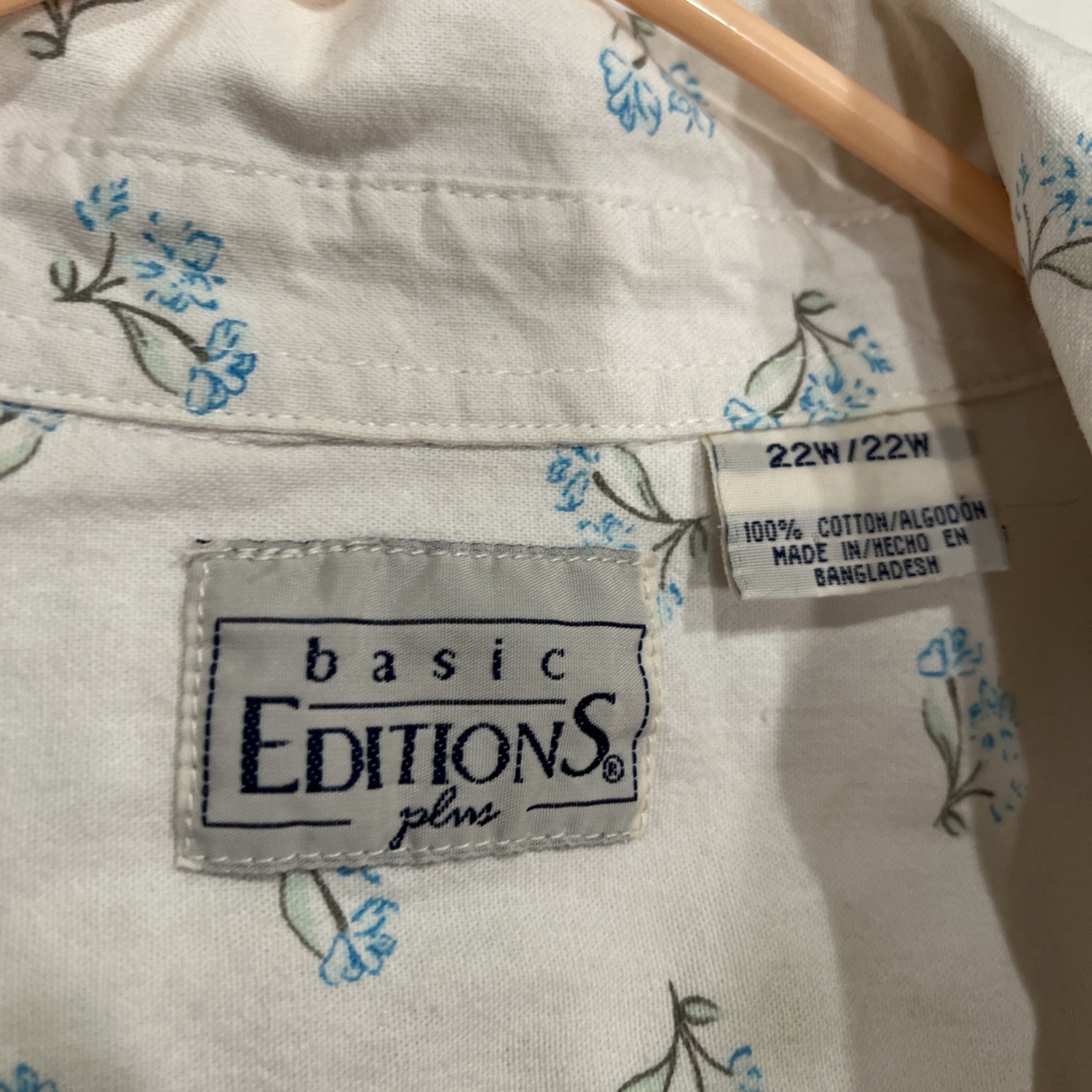 Floral Print Basic Edition Blouse Short Sleeve Bu… - image 2