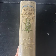Pearson's Magazine, Vol. 14, July-December, 1902, original decorative cloth