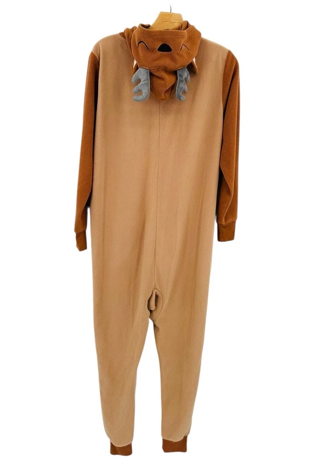 Pijama de una pieza Jammies For Your Families reno mujer pequeño con capucha polar Foto 4 de 4