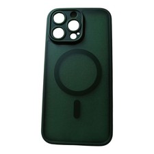 Coque iPhone 15 Pro Max Rigide Verte Translucide MagSafe Magnétique Anti-Choc