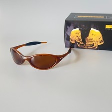 Vintage Oakley JACKET X SATISFY Prizm Sunglasses Lightweigh Brown Frames