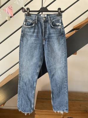 Agolde Jeans Damen Hose Denim Jeanshose Gr. W24 Baumwolle Blau - top Zustand 