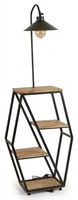 Stehleuchte Industrial Regal Lampe Holz Metall Design Stehlampe