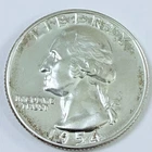 1954 Silver Proof Washington Quarter, 90% Silver Gem Uncirculated. #7360