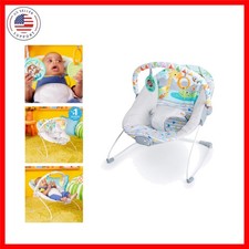 Baby Bouncer Soothing Vibrations Infant Seat - Removable -Toy Bar, Nonslip Fe...